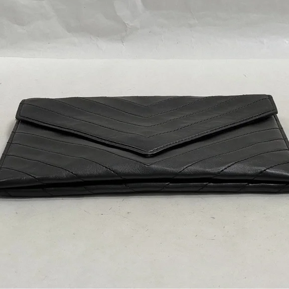 YSL Black Quilted Envelope Clutch - Women Bags - Picture 5 of 9
